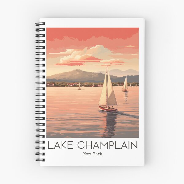Item preview, A Vintage Travel Illustration of Lake Champlain - New York - US  designed and sold by GoodOldVintage.