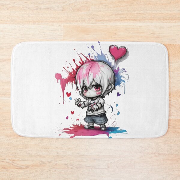 Item preview, Love Splash Paint Vector Sticker - Adorable Monster with Pink and red Paint Splatters" designed and sold by Gigglyvibes.