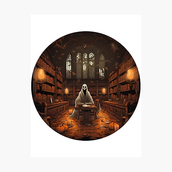 Item preview, Haunted Library designed and sold by EvokeArtisan.