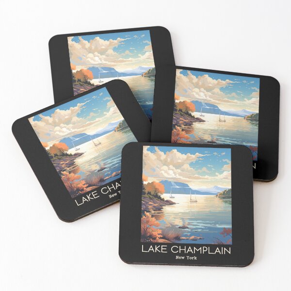 Item preview, A Vintage Travel Illustration of Lake Champlain - New York - US  designed and sold by GoodOldVintage.