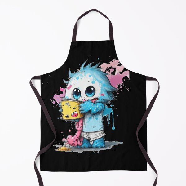Item preview, Tangled Splash Paint Vector Sticker - Adorable Monster with Pink and blue Paint Splatters" designed and sold by Gigglyvibes.