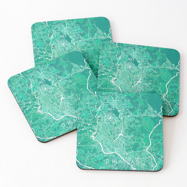 Item preview, Dhaka City Map of Bangladesh - Watercolor designed and sold by deMAP.