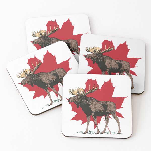 Item preview, Moose and Maple Leaf designed and sold by KapowStickers.