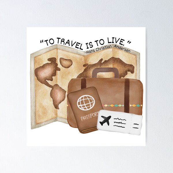 Item preview, Live to Travel Quote designed and sold by sharkbaitshirts.