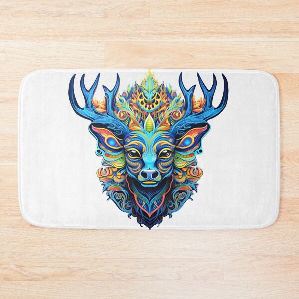 Item preview, Tribute to Huichol Mysticism: Psychedelic Blue Deer designed and sold by Mr.Psychedelia.