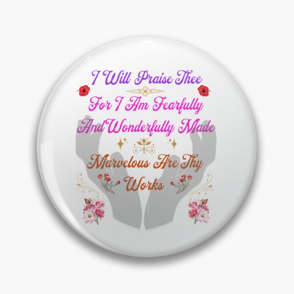 Item preview, Wonderfully Made (christian truthful) designed and sold by T-Shirt Cat  Collection.