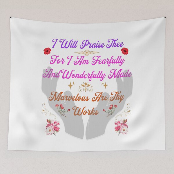 Item preview, Wonderfully Made (christian truthful) designed and sold by T-Shirt Cat  Collection.