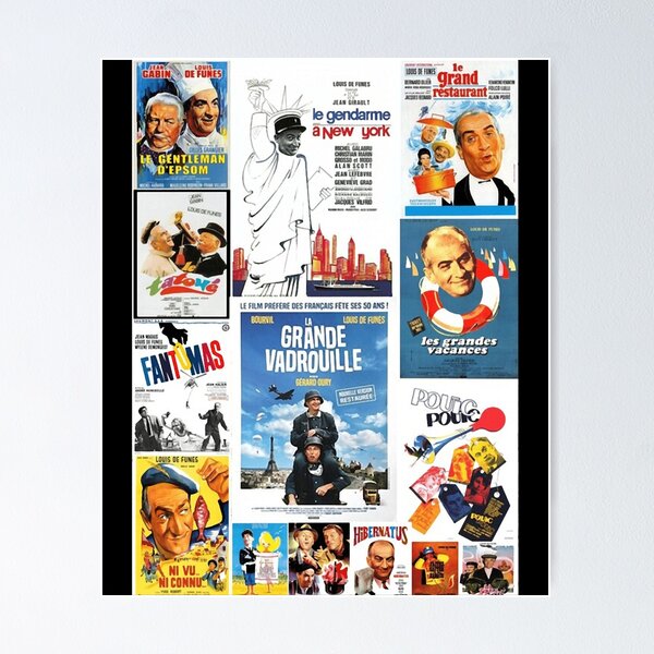 Poster La Grande Vadrouille, Cult French Film, Louis De Funès Film,  Bourvil, French Comedy 