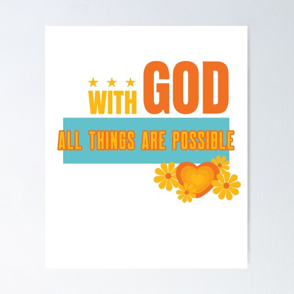 Item preview, With God all things are possible designed and sold by DesignGraceLove.
