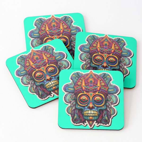 Item preview, Mictlantecuhtli's Psychedelic Reverie: The Pre-Hispanic Realm Unveiled designed and sold by Mr.Psychedelia.