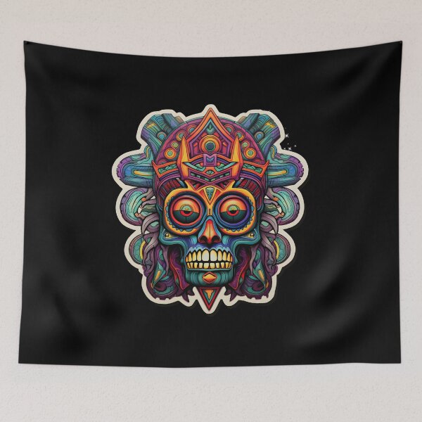 Item preview, Mictlantecuhtli's Psychedelic Reverie: The Pre-Hispanic Realm Unveiled designed and sold by Mr.Psychedelia.