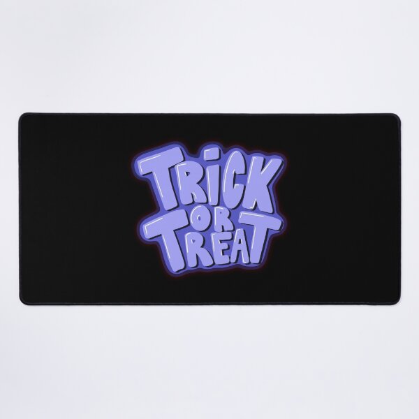 Item preview, Halloween Trick or Treat Blue Simple Text Design by ZeesDesign on Redbubble designed and sold by ZEESDESIGN.