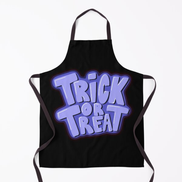Item preview, Halloween Trick or Treat Blue Simple Text Design by ZeesDesign on Redbubble designed and sold by ZEESDESIGN.