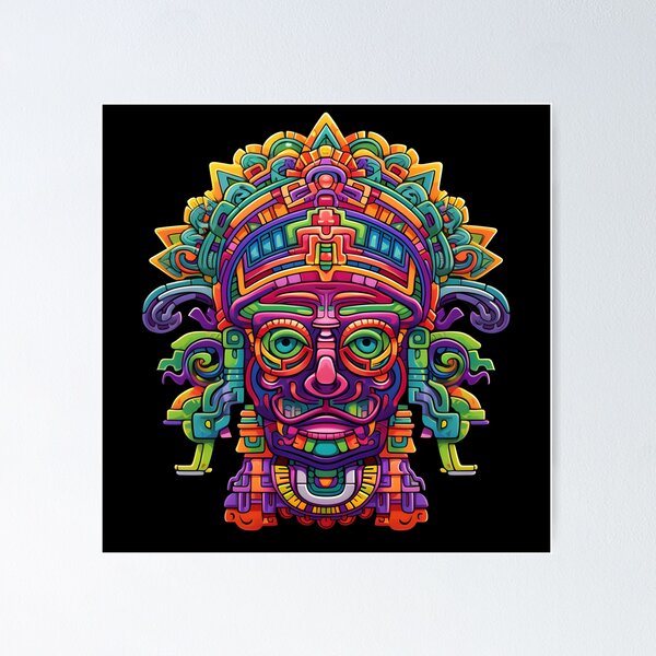 Item preview, Huitzilopochtli's Psychedelic Ascendance: The Warrior God Awakens designed and sold by Mr.Psychedelia.