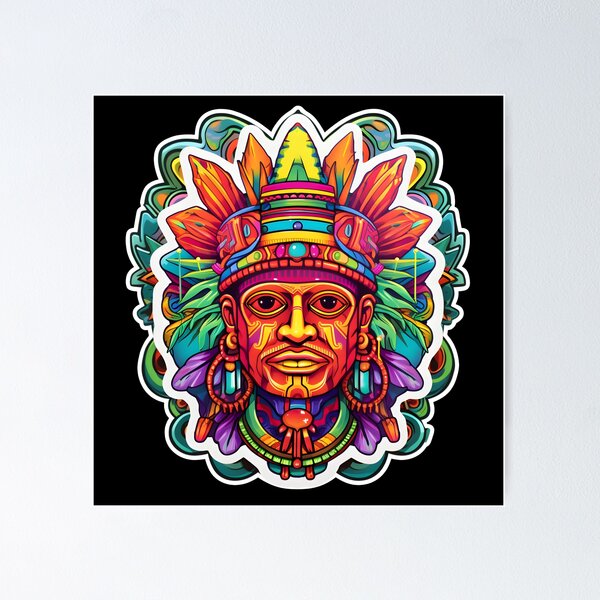 Item preview, Psychedelic Toltec Shaman: Guiding the Mind's Odyssey designed and sold by Mr.Psychedelia.