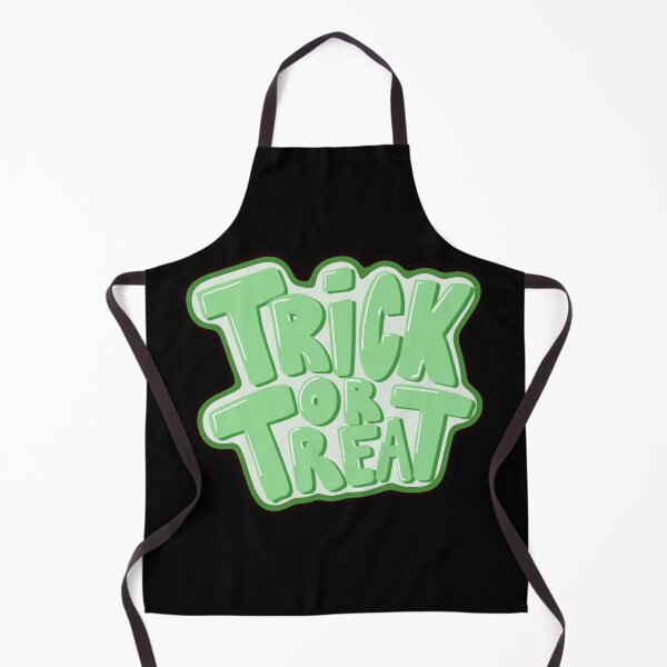 Item preview, Halloween Trick or Treat Green Simple Text Design by ZeesDesign on Redbubble designed and sold by ZEESDESIGN.