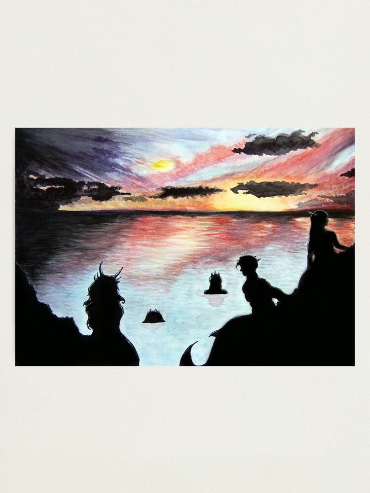 Alternate view of Mermaids at Sunset Photographic Print