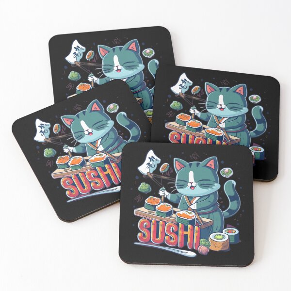 Item preview, Cat Making Sushi Japan designed and sold by JurenArt.