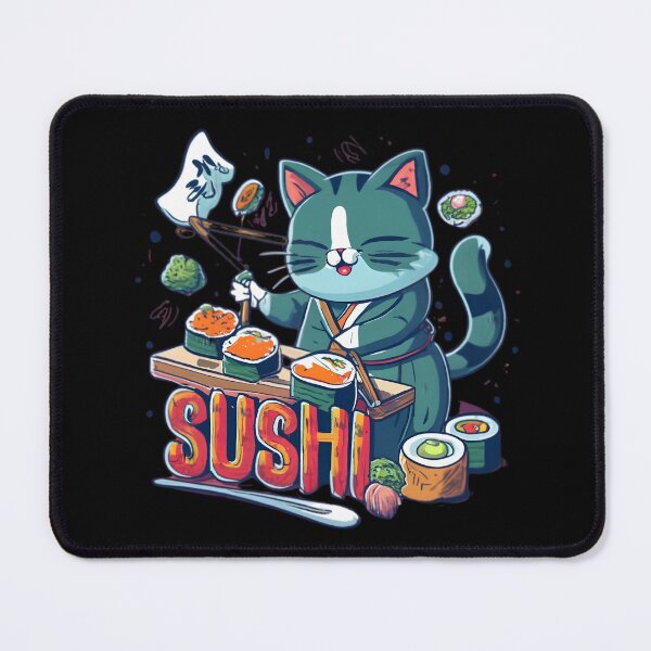 Item preview, Cat Making Sushi Japan designed and sold by JurenArt.