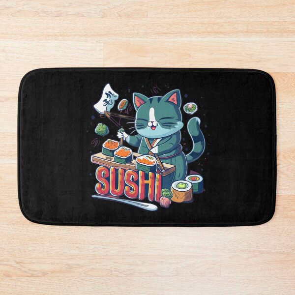 Item preview, Cat Making Sushi Japan designed and sold by JurenArt.