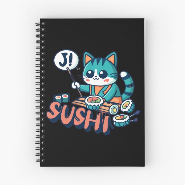 Item preview, Cute Cat Making Sushi in Japan designed and sold by JurenArt.