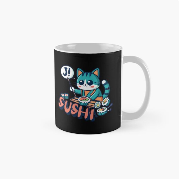 Item preview, Cute Cat Making Sushi in Japan designed and sold by JurenArt.