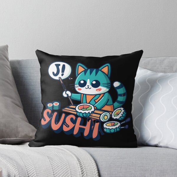 Item preview, Cute Cat Making Sushi in Japan designed and sold by JurenArt.