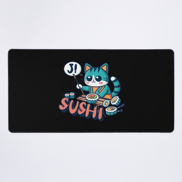 Item preview, Cute Cat Making Sushi in Japan designed and sold by JurenArt.