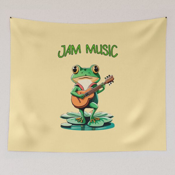 Item preview, Frog Playing Guitar Jam Music designed and sold by netfires.