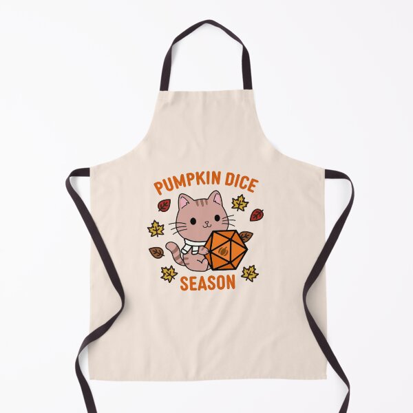 Item preview, Pumpkin Dice Season | Fall DnD Cat with D20 designed and sold by Cute N' Nerdy Shop.