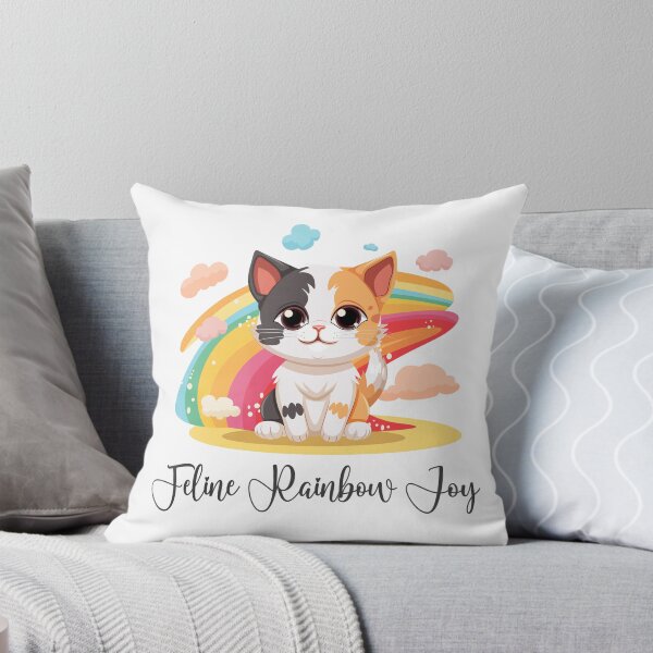 Item preview, Cute Cat, Feline Rainbow Joy, Rainbow Cat designed and sold by maxleengraphix.