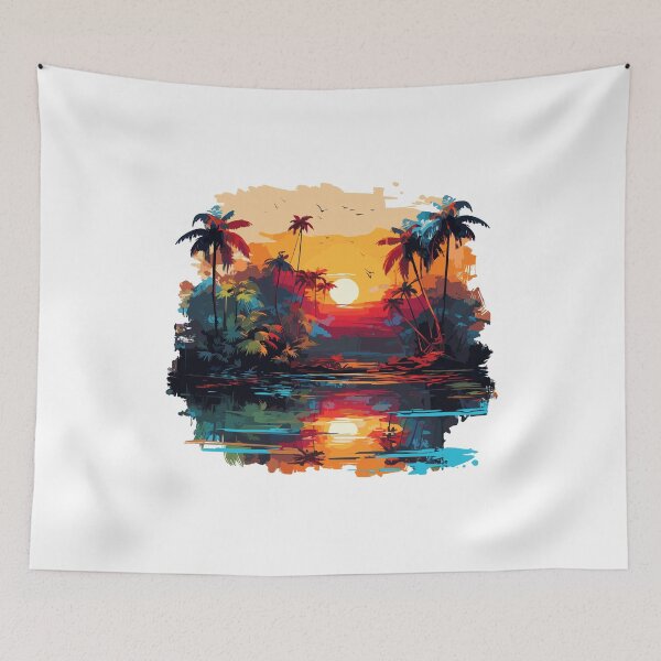 Item preview, Island Sunset designed and sold by TheDesignGhost.