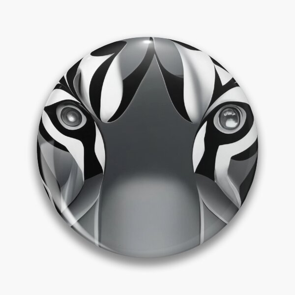 Item preview, Tiger Elegance Unveiled: Minimalist Geometric Art in Black and White designed and sold by Purple-Glow.