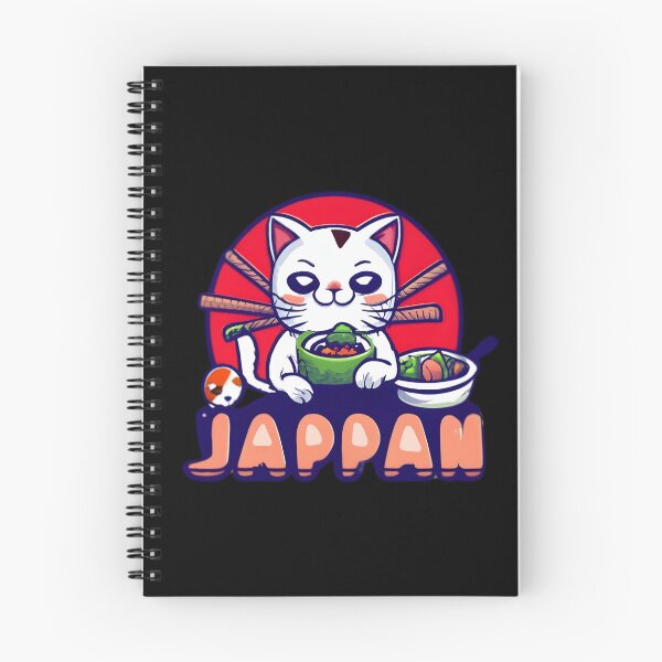 Item preview, Cute Japan Cat Eating Meal designed and sold by JurenArt.