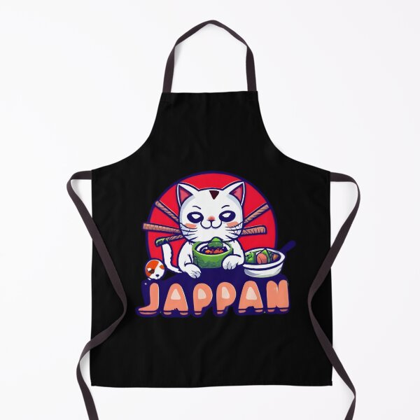 Item preview, Cute Japan Cat Eating Meal designed and sold by JurenArt.
