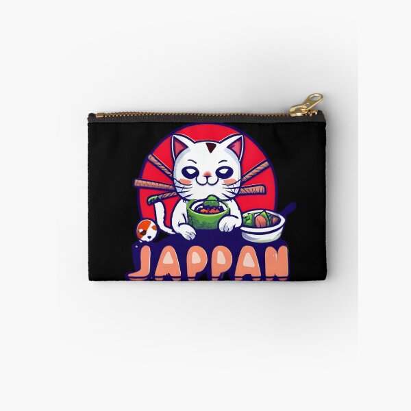 Item preview, Cute Japan Cat Eating Meal designed and sold by JurenArt.