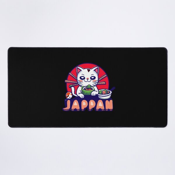 Item preview, Cute Japan Cat Eating Meal designed and sold by JurenArt.