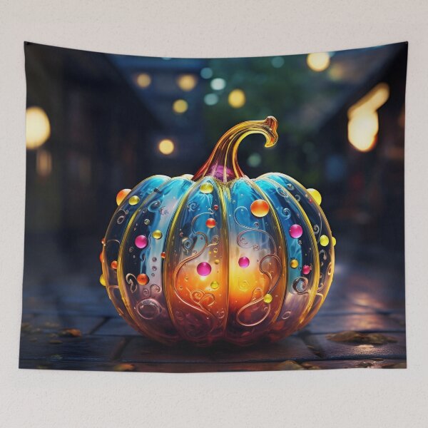 Item preview, stunning glass blown pumpkin print designed and sold by dcrc.