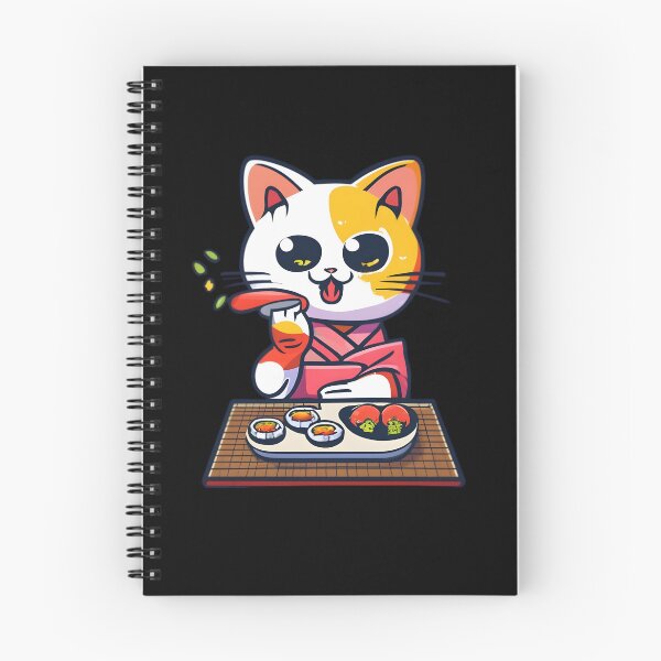 Item preview, Sweet Cat eating Fish Like a Japanese designed and sold by JurenArt.