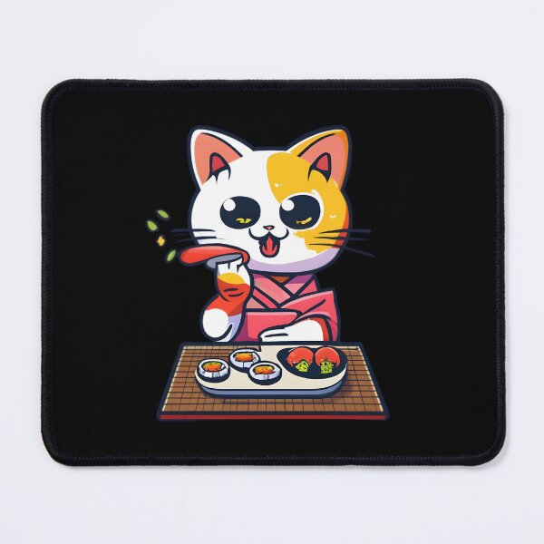 Item preview, Sweet Cat eating Fish Like a Japanese designed and sold by JurenArt.