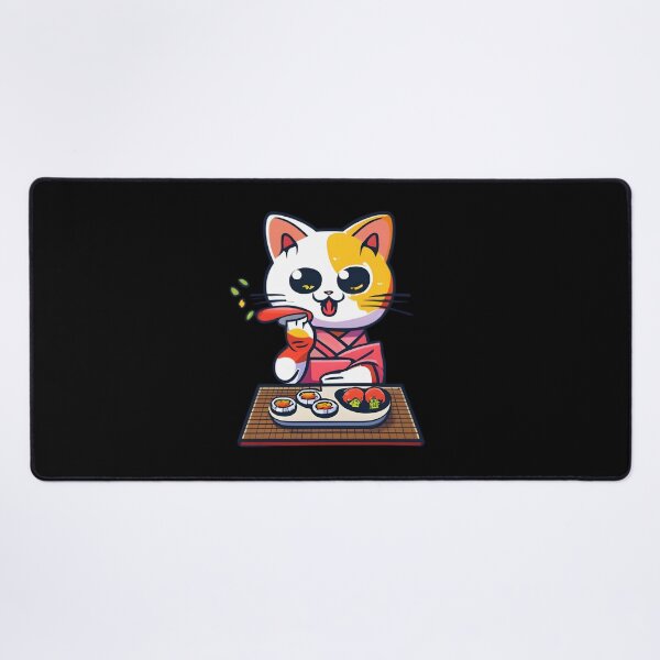 Item preview, Sweet Cat eating Fish Like a Japanese designed and sold by JurenArt.