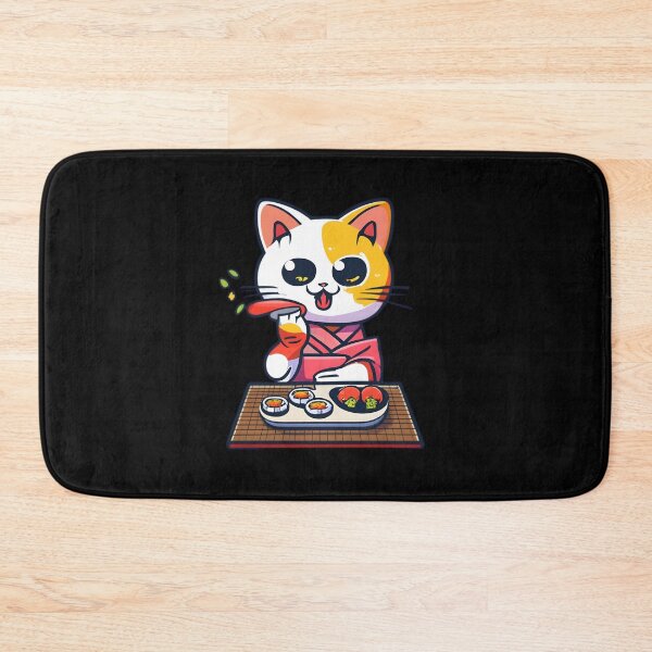 Item preview, Sweet Cat eating Fish Like a Japanese designed and sold by JurenArt.