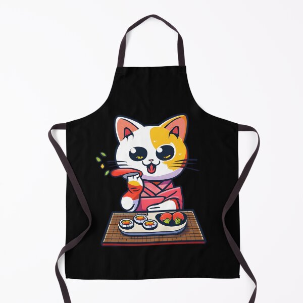Item preview, Sweet Cat eating Fish Like a Japanese designed and sold by JurenArt.