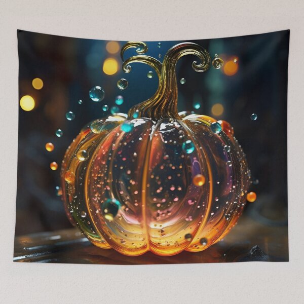 Item preview, stunning glass blown pumpkin print designed and sold by dcrc.