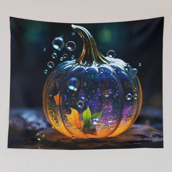 Item preview, stunning glass blown pumpkin print designed and sold by dcrc.