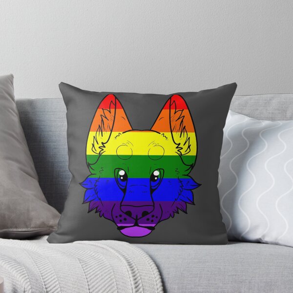 Item preview, Gay Pride Timber Wolf designed and sold by NyxTheWolf.