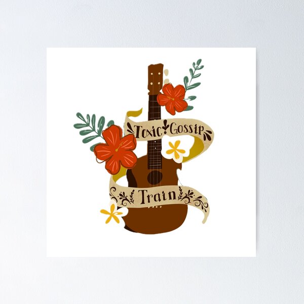Item preview, Toxic Gossip Train Ukulele Tee designed and sold by GingerAndPoe.