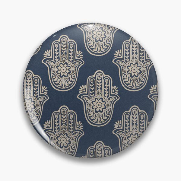 Artikelvorschau, Hamsa Flora Linocut Pattern - Dusk + Dove entworfen und verkauft von Irene Estelle.