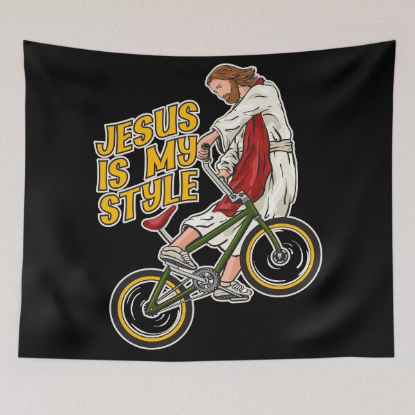 Item preview, Cristo en bicicleta - Jesús BMX designed and sold by ChristlikeMerch.
