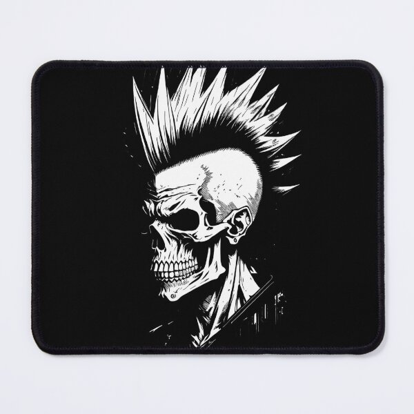 Item preview, Punk rock skull mohawk designed and sold by deathanarchy.